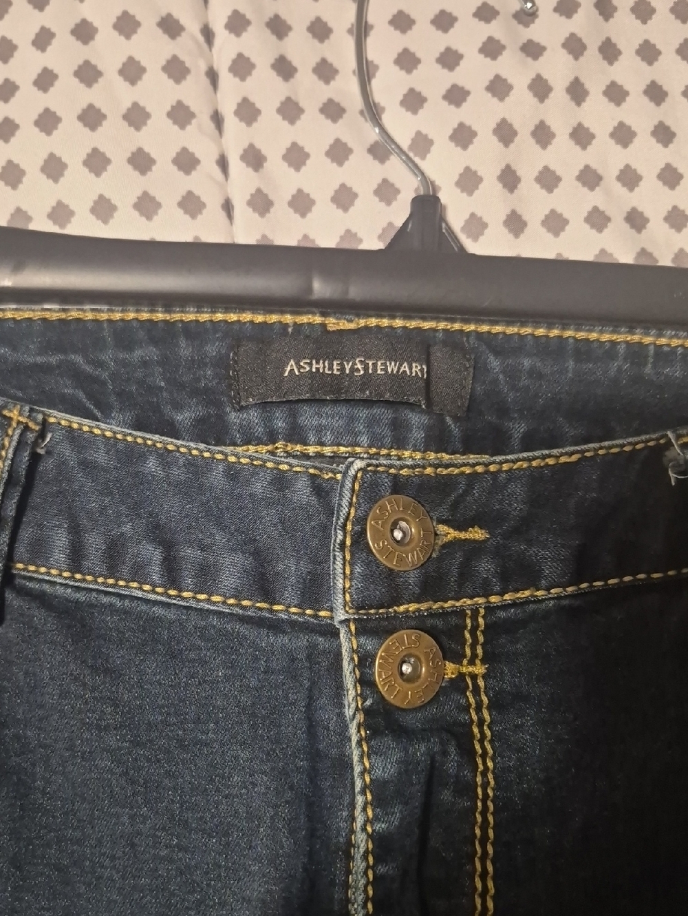 Ashley Stewart Indigo High-Rise Jeans with Contrast Stitching